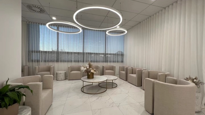 The waiting area at Pathway Dental